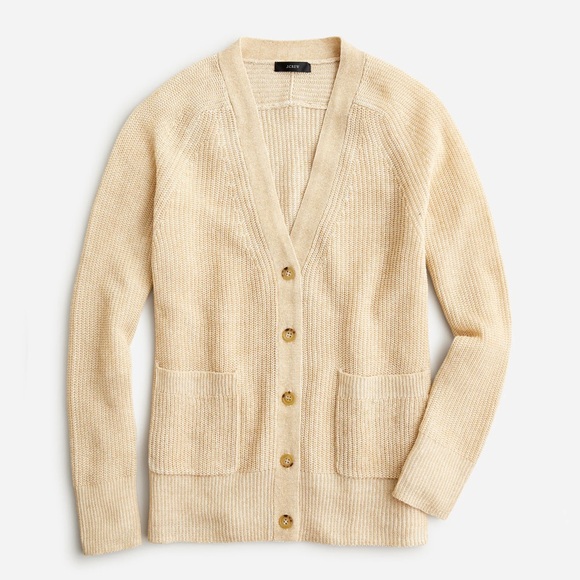 J. Crew Sweaters - J Crew Linen Cotton Button Relaxed Cardigan Sweater